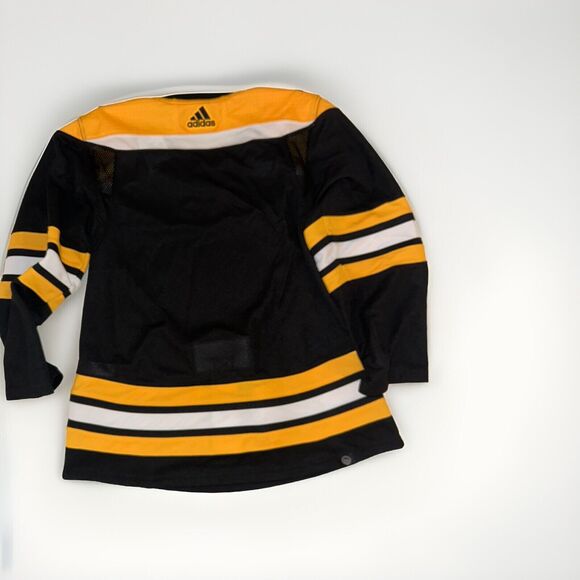 NWT Boston Bruins Jersey Mens 46 S Adidas PRIMEGREEN NHL BLACK AND YELLOW - Picture 8 of 16
